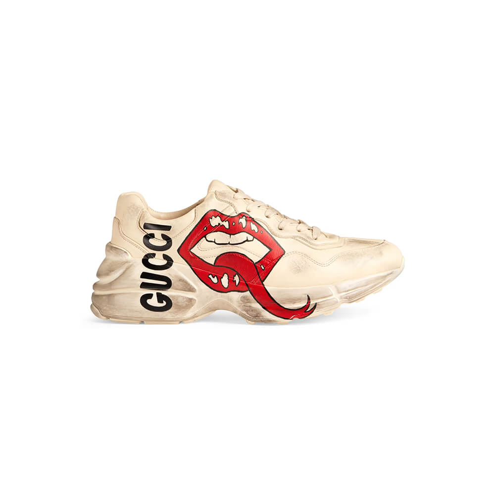 Rhyton sneaker with mouth print