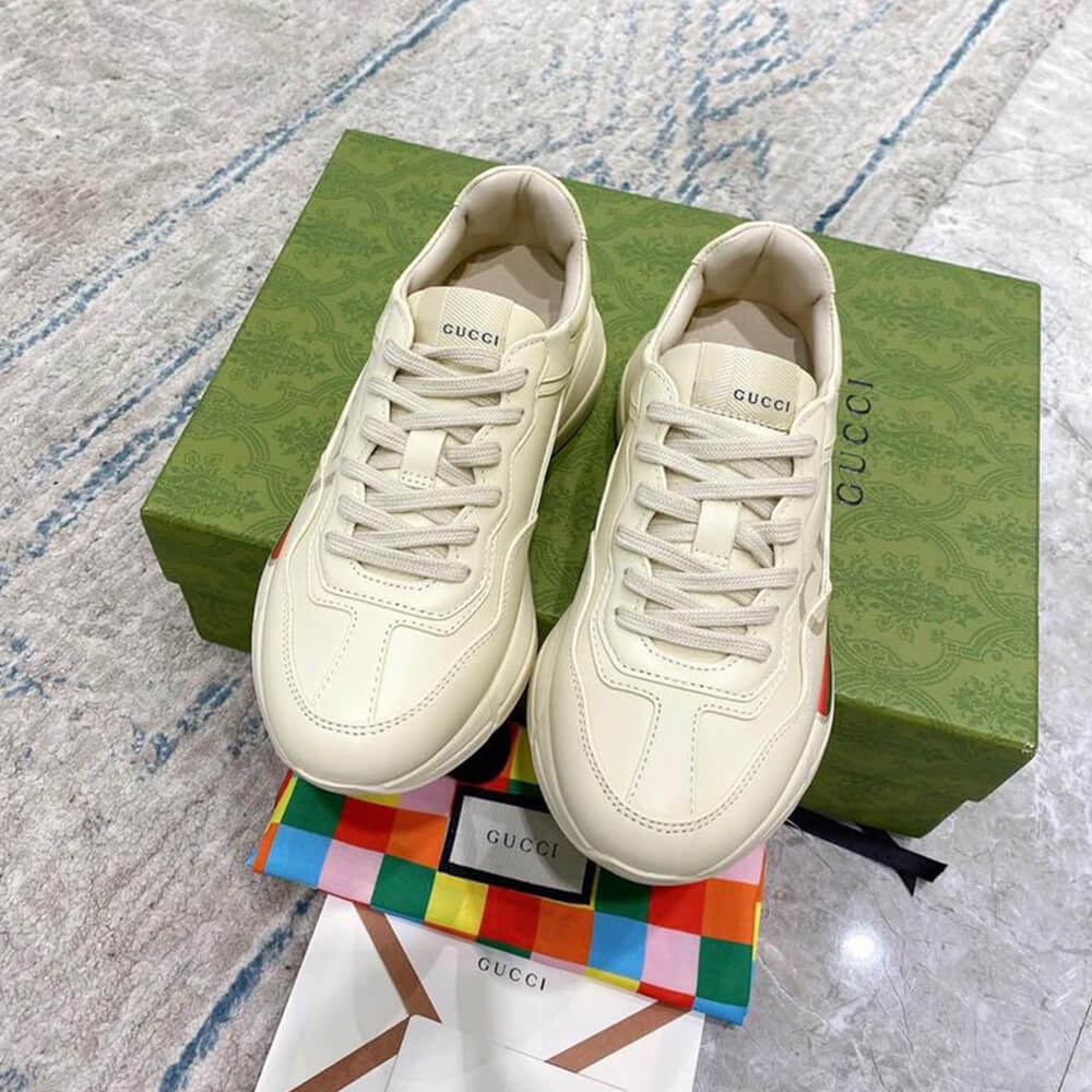 Rhyton Gucci logo leather sneaker