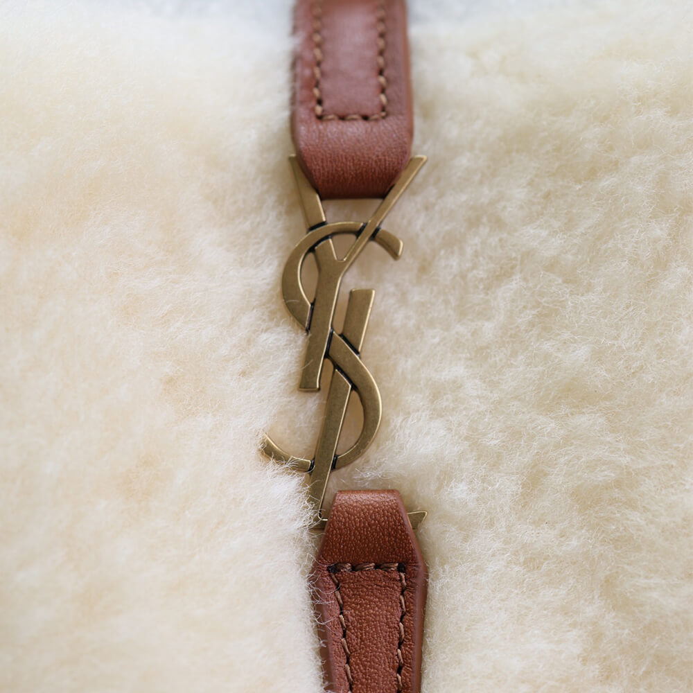 YSL LE 37 mini in shearling