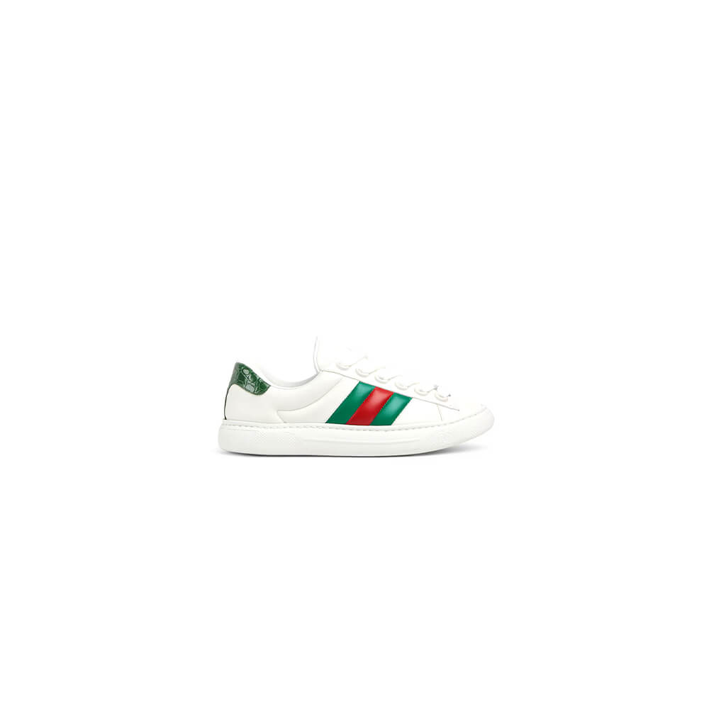 Gucci Ace Web Stripe leather sneakers