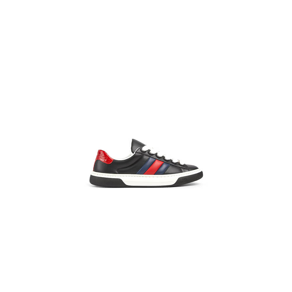 Gucci Ace Web Stripe leather sneakers