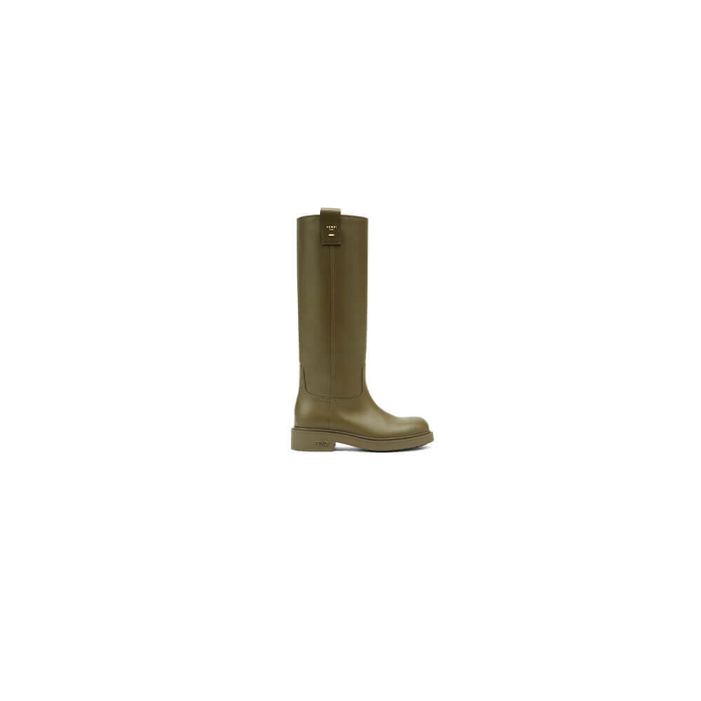 Fendi Filo Green Leather Boots