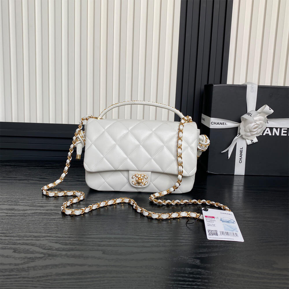 CHANEL Flap Bag with Top Handle(HIGH-END GRADE)