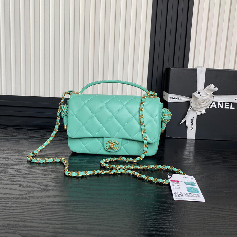 CHANEL Flap Bag with Top Handle(HIGH-END GRADE)