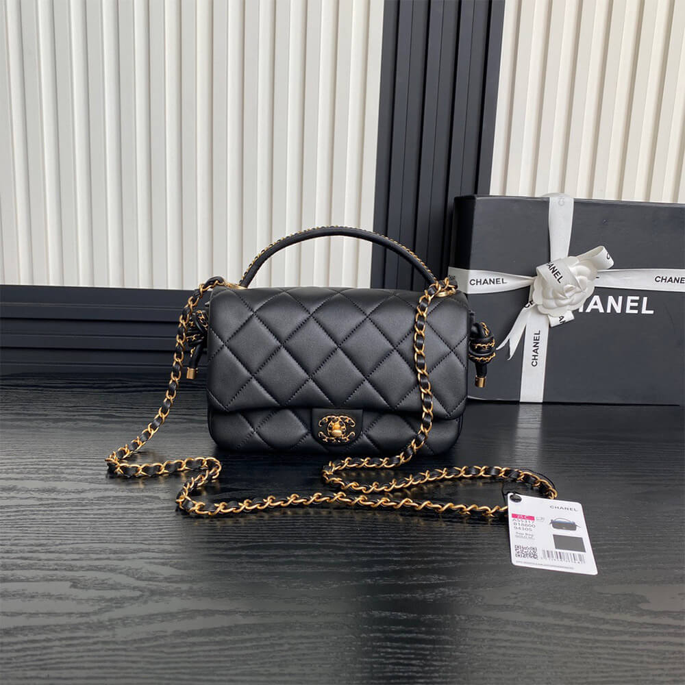 CHANEL Flap Bag with Top Handle(HIGH-END GRADE)