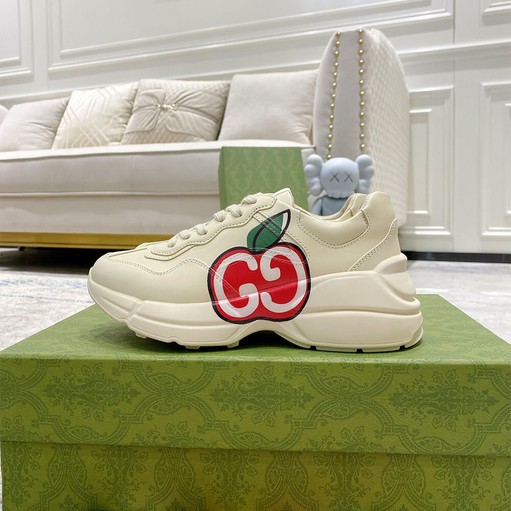 Gucci Rhyton Apple-print Sneaker