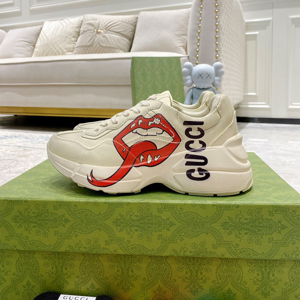 Gucci Rhyton sneaker with mouth print