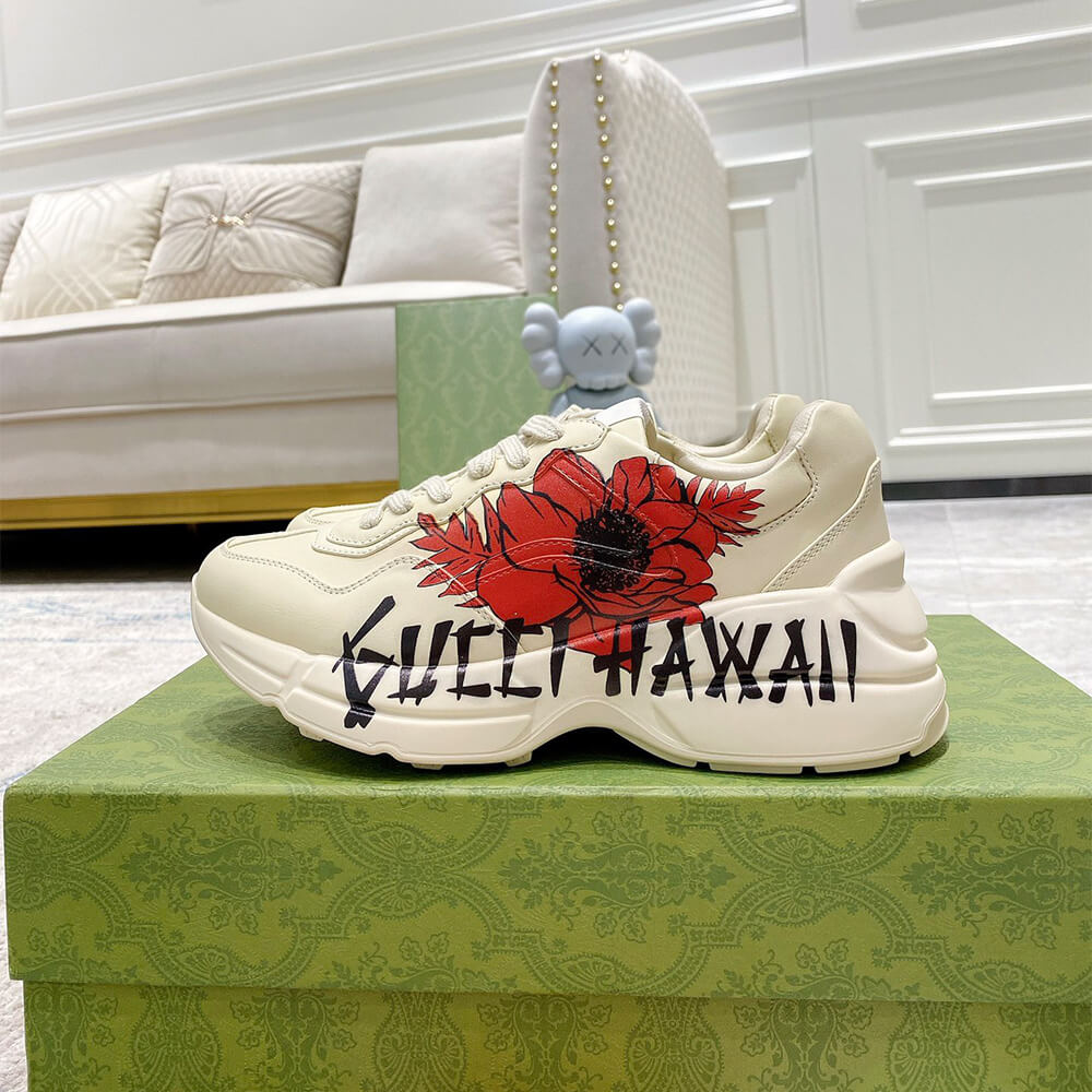 Gucci Rhyton Hawaii Print Sneaker