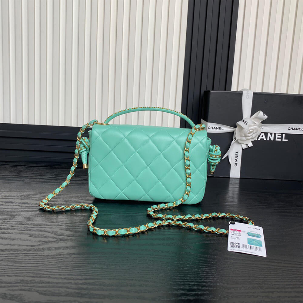 CHANEL Flap Bag with Top Handle(HIGH-END GRADE)