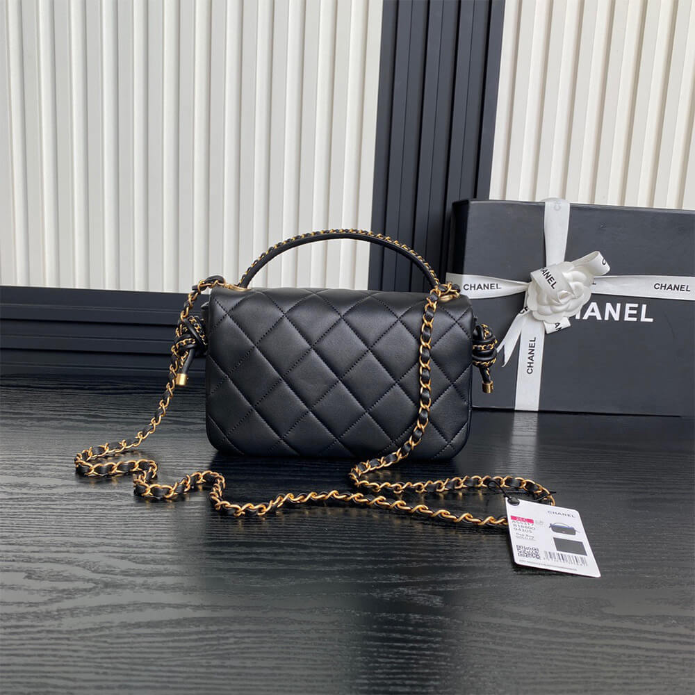 CHANEL Flap Bag with Top Handle(HIGH-END GRADE)