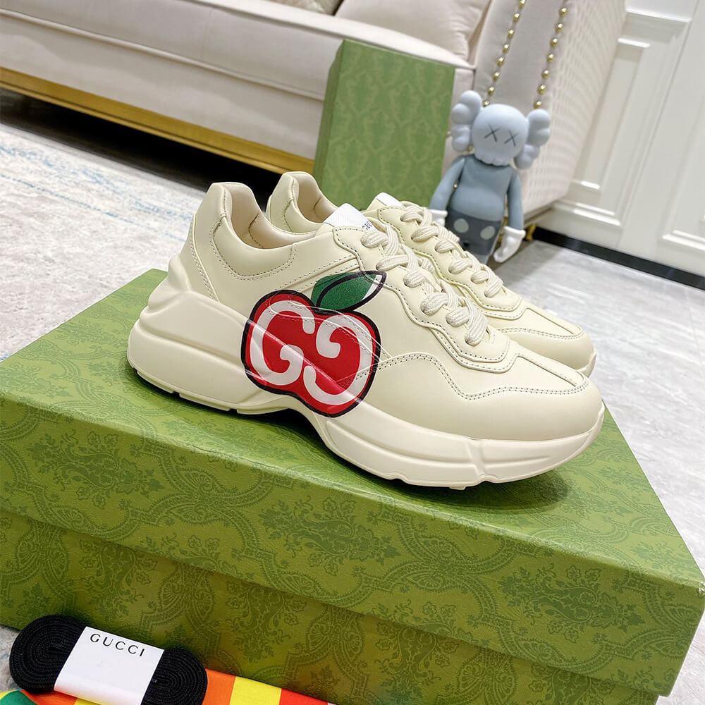 Gucci Rhyton Apple-print Sneaker