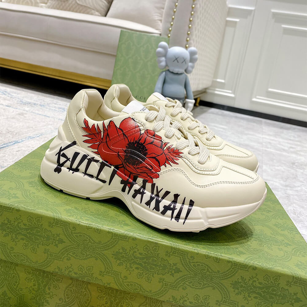 Gucci Rhyton Hawaii Print Sneaker