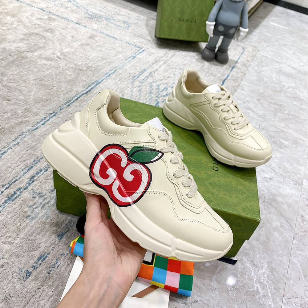 Gucci Rhyton Apple-print Sneaker