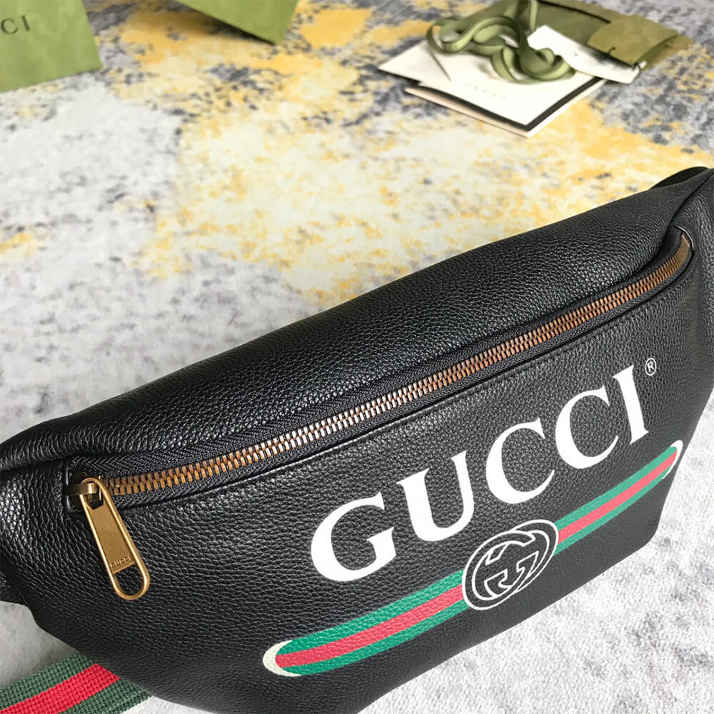 GG PRINT LEATHER BUMBAG