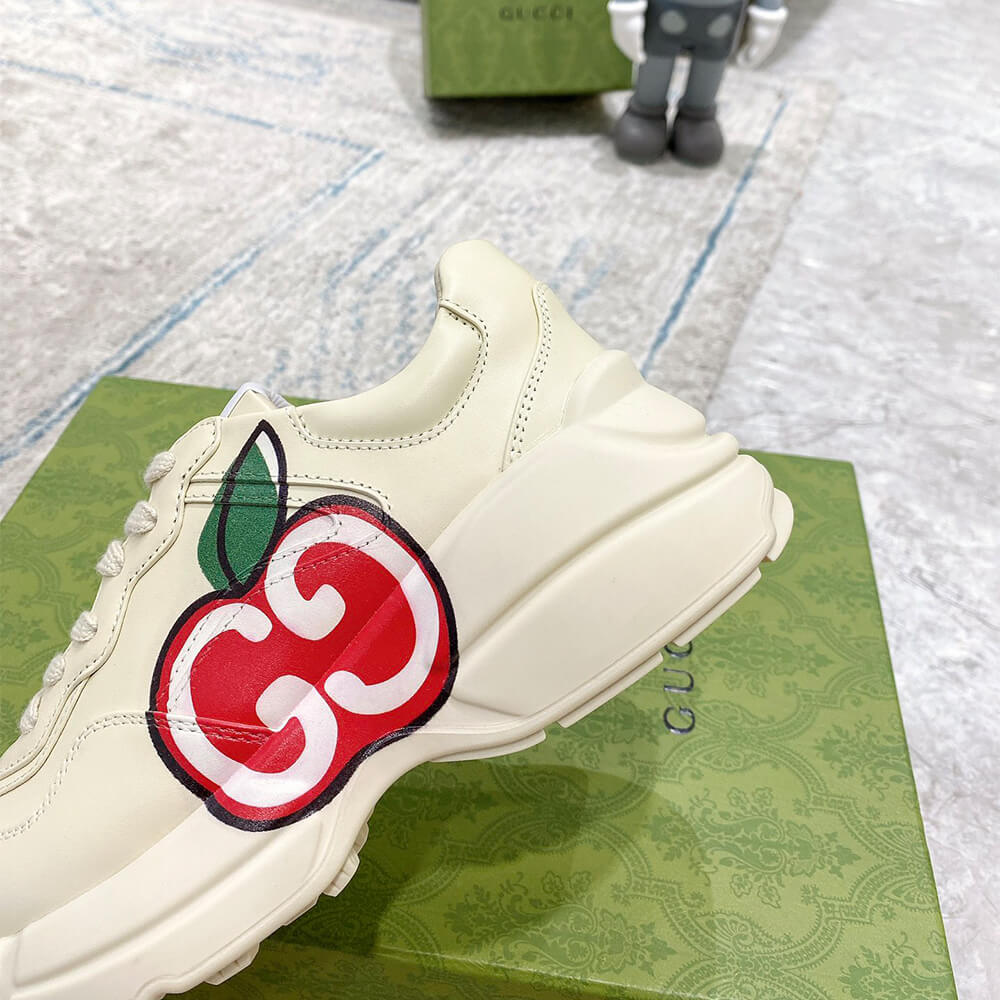 Gucci Rhyton Apple-print Sneaker