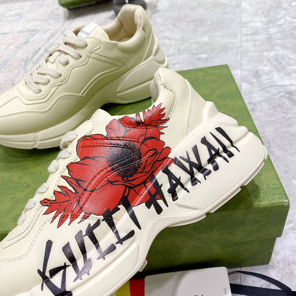 Gucci Rhyton Hawaii Print Sneaker