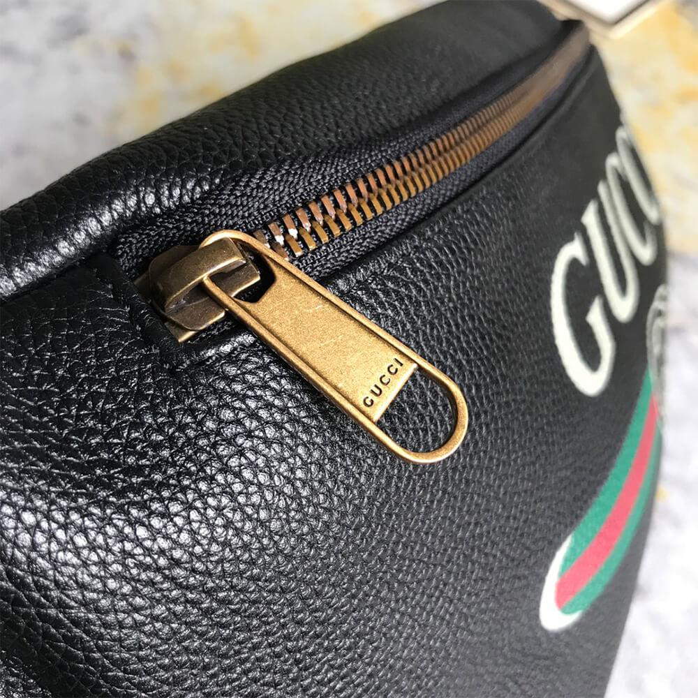 GG PRINT LEATHER BUMBAG