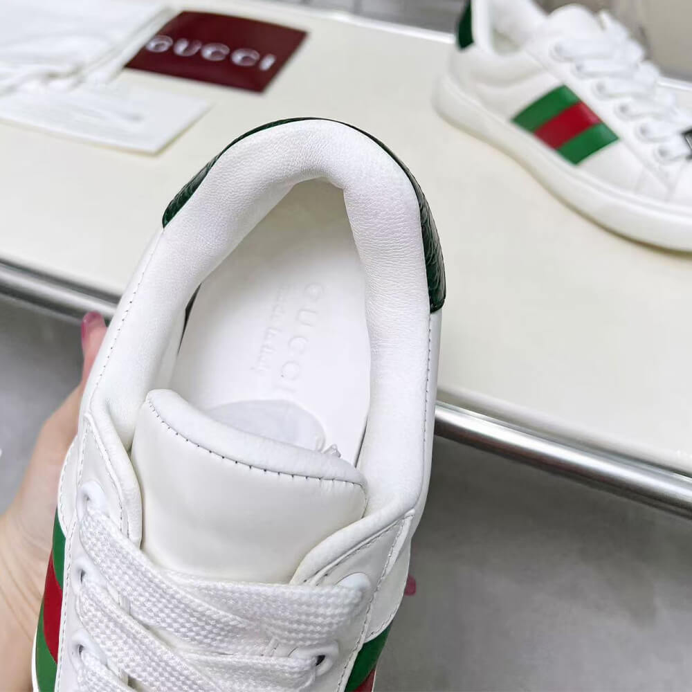 Gucci Ace Web Stripe leather sneakers