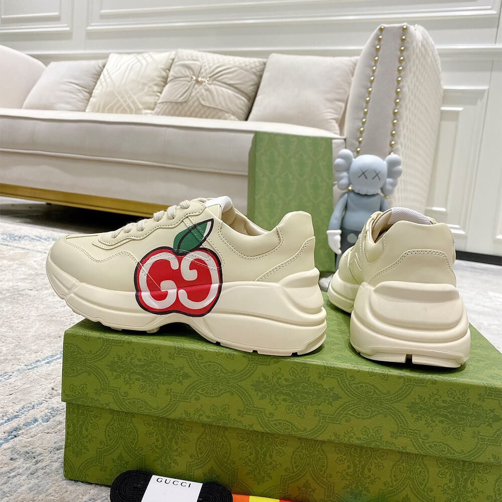 Gucci Rhyton Apple-print Sneaker