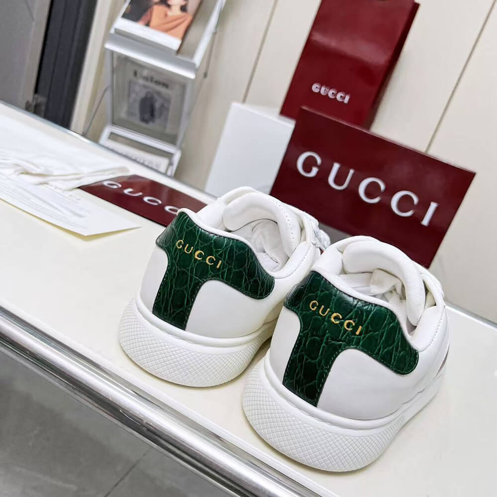 Gucci Ace Web Stripe leather sneakers